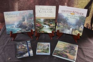 lot 64 image: A Collection of Thomas Kinkade Books, Journals and Art Prints