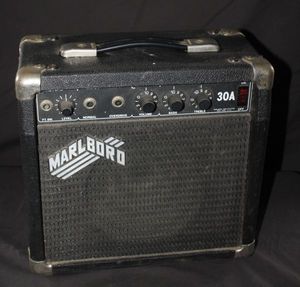 lot 167 image: vintage Marlboro Sound Works 30A is a solid-state, 10-watt guitar combo amplifier featuring a single 8-inch speaker.&nbsp