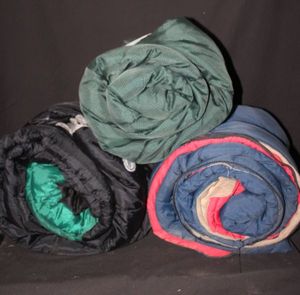 lot 169 image: Three Rolled up Sleeping Bags