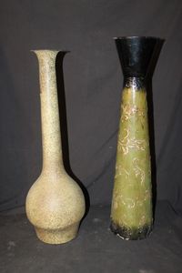 lot 223 image: Two Studio Art Style Tall Vases