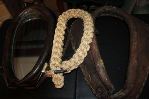 lot 300 image: Vintage equineequestrian equipment, used for decor pieces