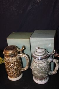 lot 20 image: Two Vintage Ducks of the American Wilderness Collectible beer Stein by Avon with Original Boxes circa 1988