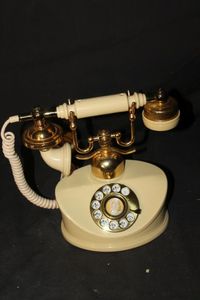 lot 346 image: Vintage French-style rotary telephone, likely produced in the 1970s and potentially branded as a regal or GTE Sweet talk model
