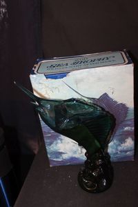 lot 382 image: Sword fish with box
