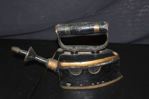 lot 15 image: Antique (1880-1920) Self-Heating, Flat Iron, using Gas or other Liquid Fuel