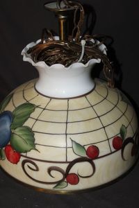 lot 395 image: Hand Pained Hurricane Lame Shade