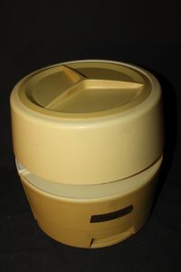 lot 407 image: Vintage Rubbermaid Party Plan Kitchen Container Set, Harvest Yellow Lazy Suzan