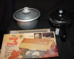 lot 434 image: Vintage Seal a Meal machine, Waffle Maker, and More