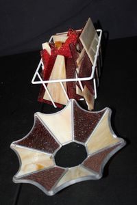 lot 435 image: Stained Glass Pieces as Shown