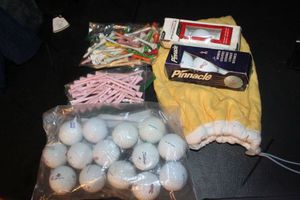 lot 495 image: Selection of Golf Balls, Tees and, Bag