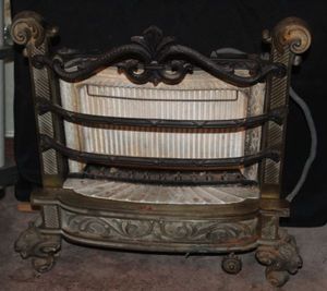 lot 498 image: Antique Cast Iron Humphrey Radiant Fire Gas Fireplace Insert