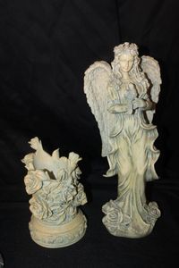 lot 515 image: Matching Angerl Figurine and Candle Holder