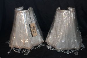 lot 527 image: Pair of Wall mounted Sconce Lampshades with Tags