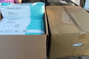 lot 533 image: Two Cases of four Adult Briefs Unopened 100 per box