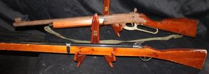 lot 554 image: Vintage Toy Rifles, A Cap rifle and A BB Rifle