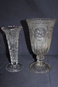 lot 619 image: Two Lead Crystal Vases