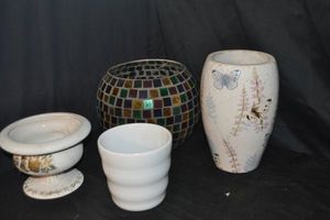 lot 579 image: Variety of Decorative VasesPlanters
