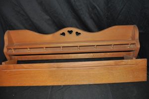 lot 631 image: Two Unfinished Wooden SWall Shelves