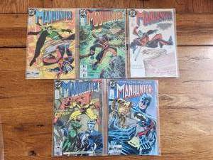lot 85 image: Selection of vintage DC Comics - 1989 - Manhunter - #7,8,9,13,17