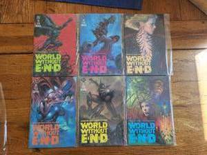 lot 95 image: Selection of vintage DC Comics - World without End Books1,2,3,4,5,6 of 6
