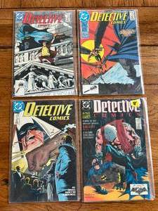 lot 127 image: Selection of vintage DC Comics - 1989 - Detective Comics - 594,595,597,598