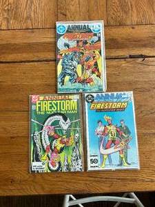 lot 182 image: Selection of vintage DC Comics - 1985 - Firestorm Annual - 1,3,4