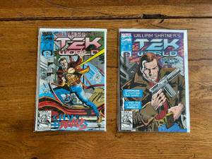 lot 191 image: Selection of vintage Marvel Comics - William Shaners Tek World - 1,2