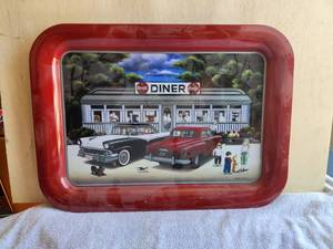 lot 30 image: Collectible metal Coca Cola tray - Lost in the Fifties