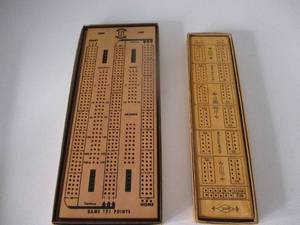 lot 10 image: TWO VINTAGE CRIBBAGE GAMES