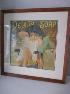 lot 16 image: Vintage Pears Soap Framed - 23W x 23T