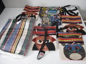 lot 29 image: New Items include Cloth Style Handbags, Woven Throw and Wallets