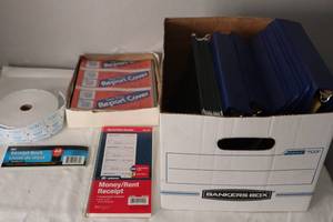 lot 68 image: Raffle Tickets, Binders, Receipt Booklets, and Cover Reports