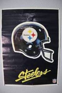 lot 84 image: Vintage Steelers Poster - 18W x 24T