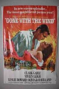 lot 85 image: Vintage Gone with The Wind Poster - 20W x 28T