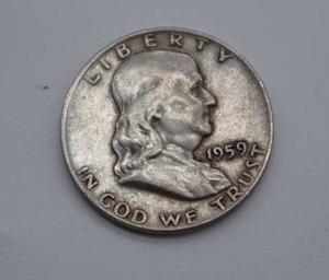 lot 94 image: 1959 Silver Franklin Half Dollar