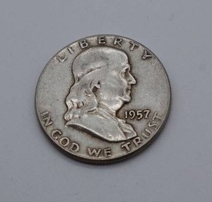 1957 Silver Franklin Half Dollar