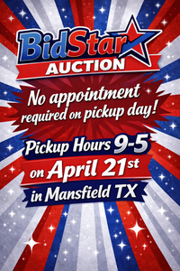 lot 113 image: ONE DAY PICKUP - TUESDAY APRIL 21st - MANSFIELD TX