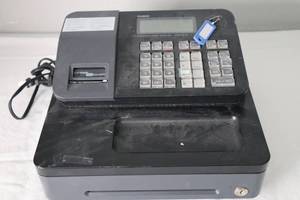 lot 77 image: Casio Cash Register with Key -  working condition