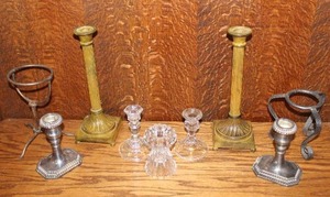 lot 131 image: Mixed lot of candle holders see pictures for details