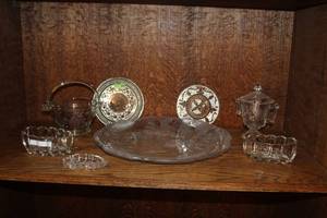 lot 7 image: pressed glassware and more see pictures for details