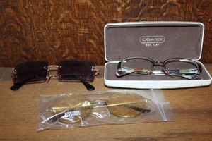lot 136 image: Coach glasses frame clear glass in them and more see pictures