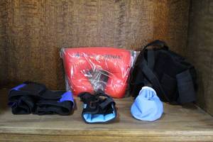 lot 142 image: Back braces neck pillow reusable ice pack and more