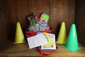 lot 153 image: Kids life jacket and plastic cones