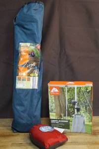 lot 228 image: Camping cot and One Person Travel Hammock and more see pictures for details