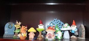 lot 61 image: collection of miniature gnome figurines and more see pictures for details