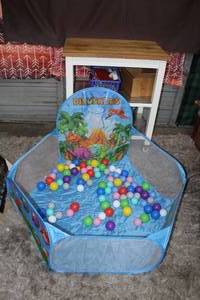 lot 62 image: Ball pit with hoop and balls
