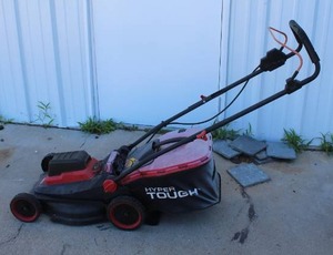 lot 180 image: Hyper Tough electric lawn mower for parts