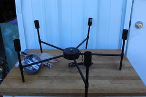 lot 73 image: industrial-style ceiling light fixture,