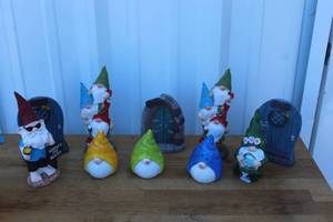 lot 77 image: decorative gnome figurines and more see pictures for details