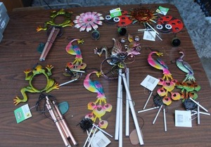 lot 81 image: collection of colorful wind chimes